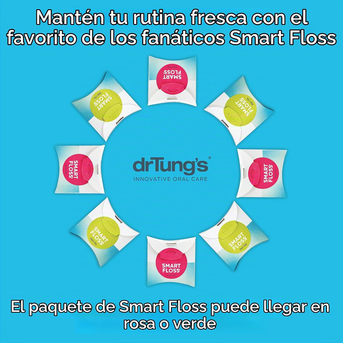 DrTung's Smart Floss - Hilo dental natural, sabor cardamomo, pa...
