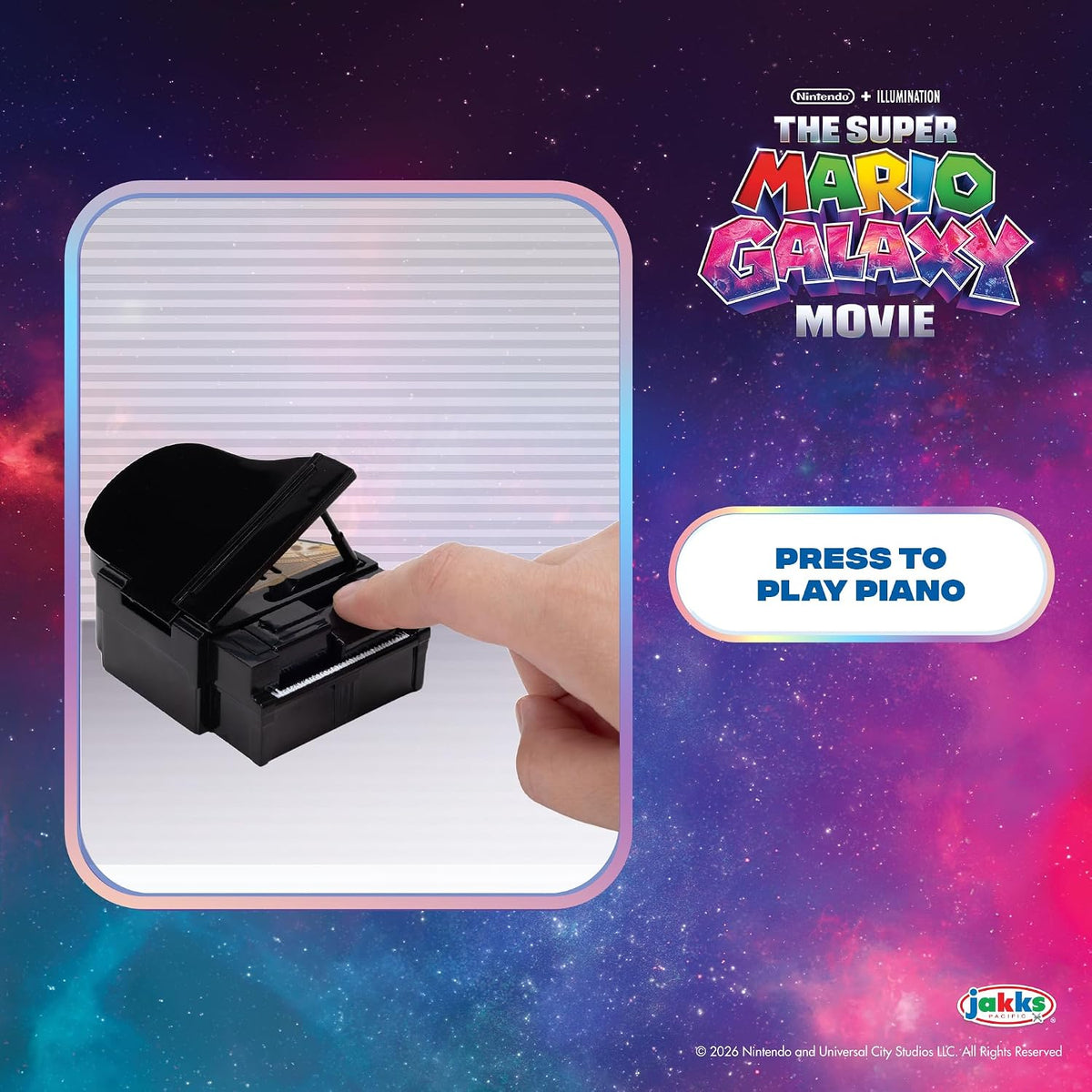 The Super Mario Galaxy Movie – Juego de castillo Bowser de 3 pisos de lujo de 12 pulgadas con figura de Bowser de 1.5 pulgadas, piano, árbol bonsái, pinturas activadas por calor y mucho más