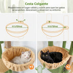 Globlazer Árbol grande de cactus para gatos, torre trepadora de 80 pulgadas
