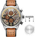 Relojes Casual para Hombre de Lujo con Esfera Grande y Correa de Cuero de Fashion