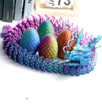 Juego de 5 piezas de juguetes grandes impresos en 3D de huevos, Juego de 5 piezas de dragón/huevo