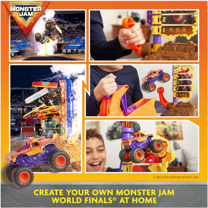 Monster Jam El Toro Loco Big Air Challenge Playset con camión monst...
