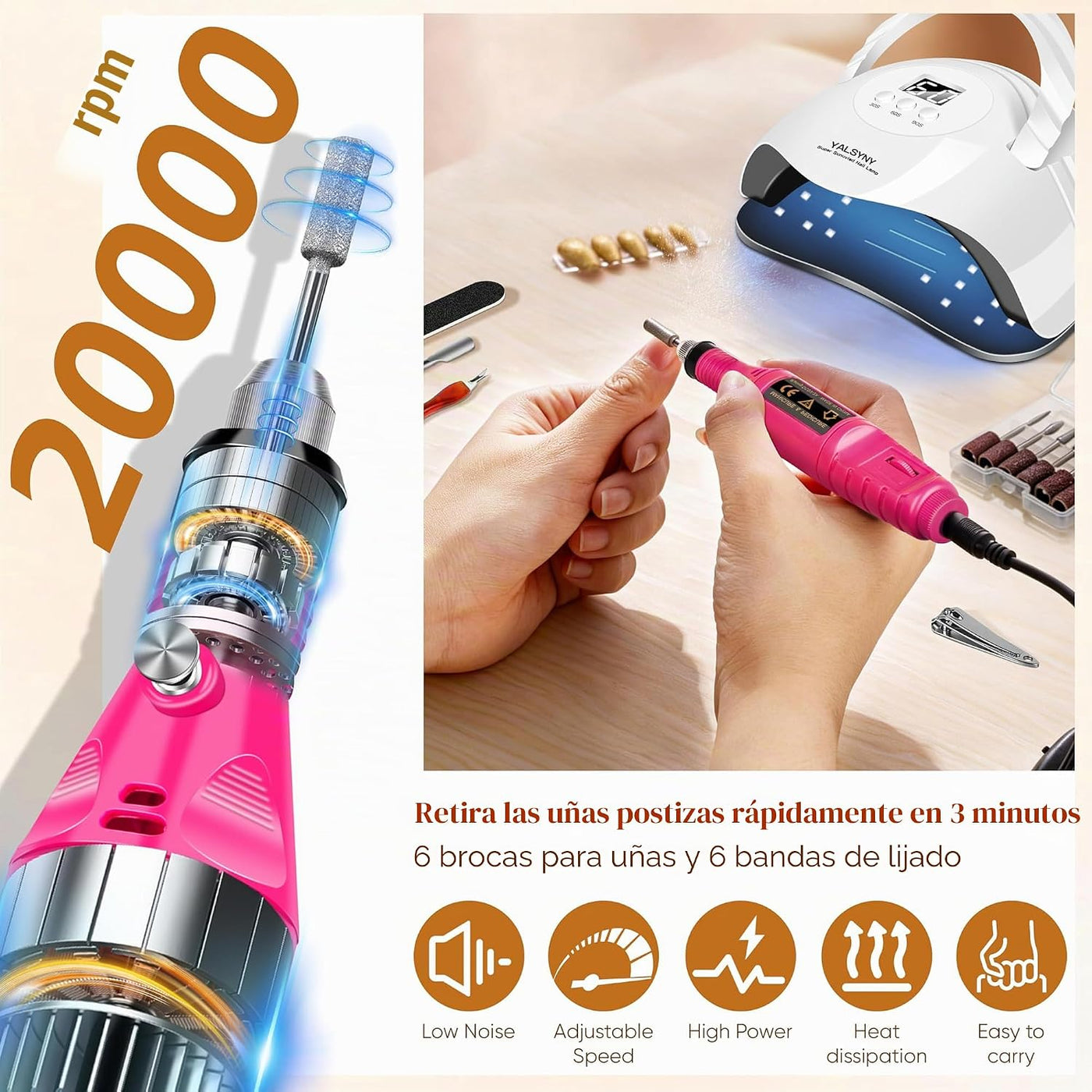 YALSYNY Kit de esmalte de uñas de gel con lámpara de uñas UV, kit d...