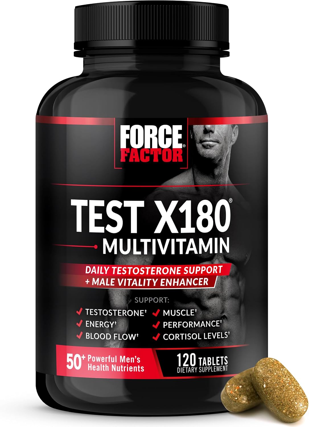 Force Factor Multivitamínico Test X180, multivitamínico de apoyo de...