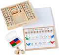 Melissa & Doug - Juego de sellos de madera con letras y números ABC 123 con libro de actividades (idioma español no garantizado), 4 colores
