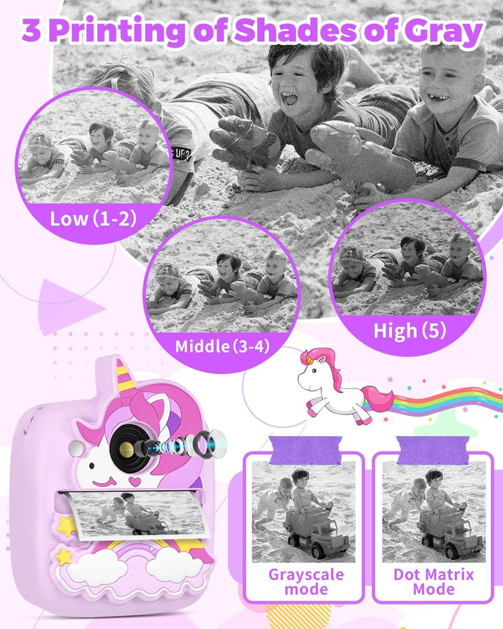 Cámara de impresión instantánea para niños, regalos de cumpleaños d...