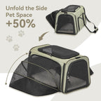 Petsfit Pequeño transportador expandible para gatos para viajes aéreos, hasta 9 libras