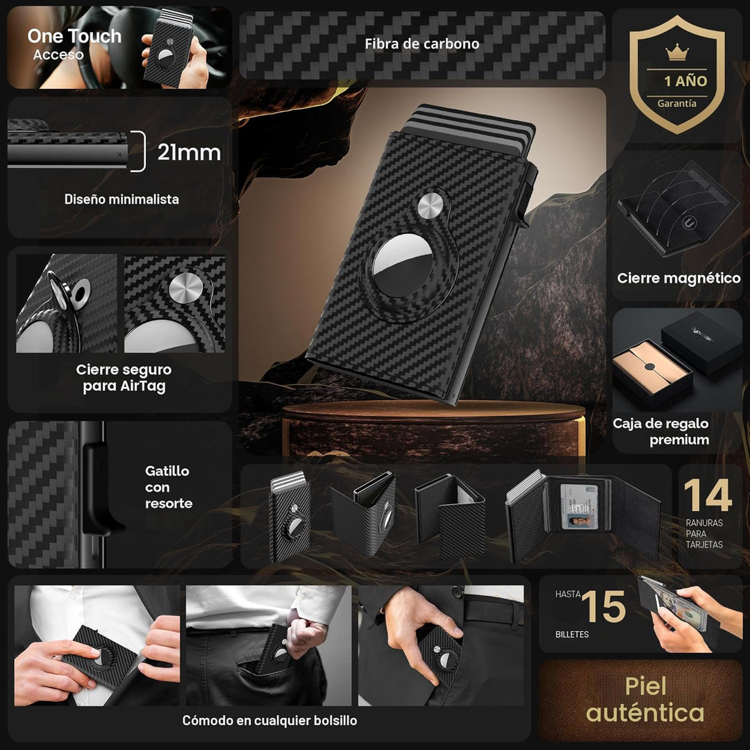 typecase Billetera para Hombre con Soporte para Tarjetas para AirTa...