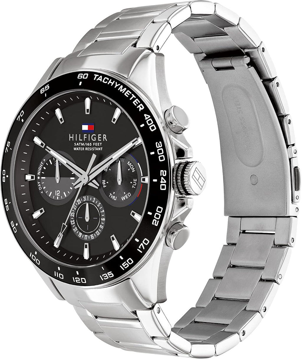 Tommy Hilfiger - Relojes de cuarzo de acero inoxidable para hombre
