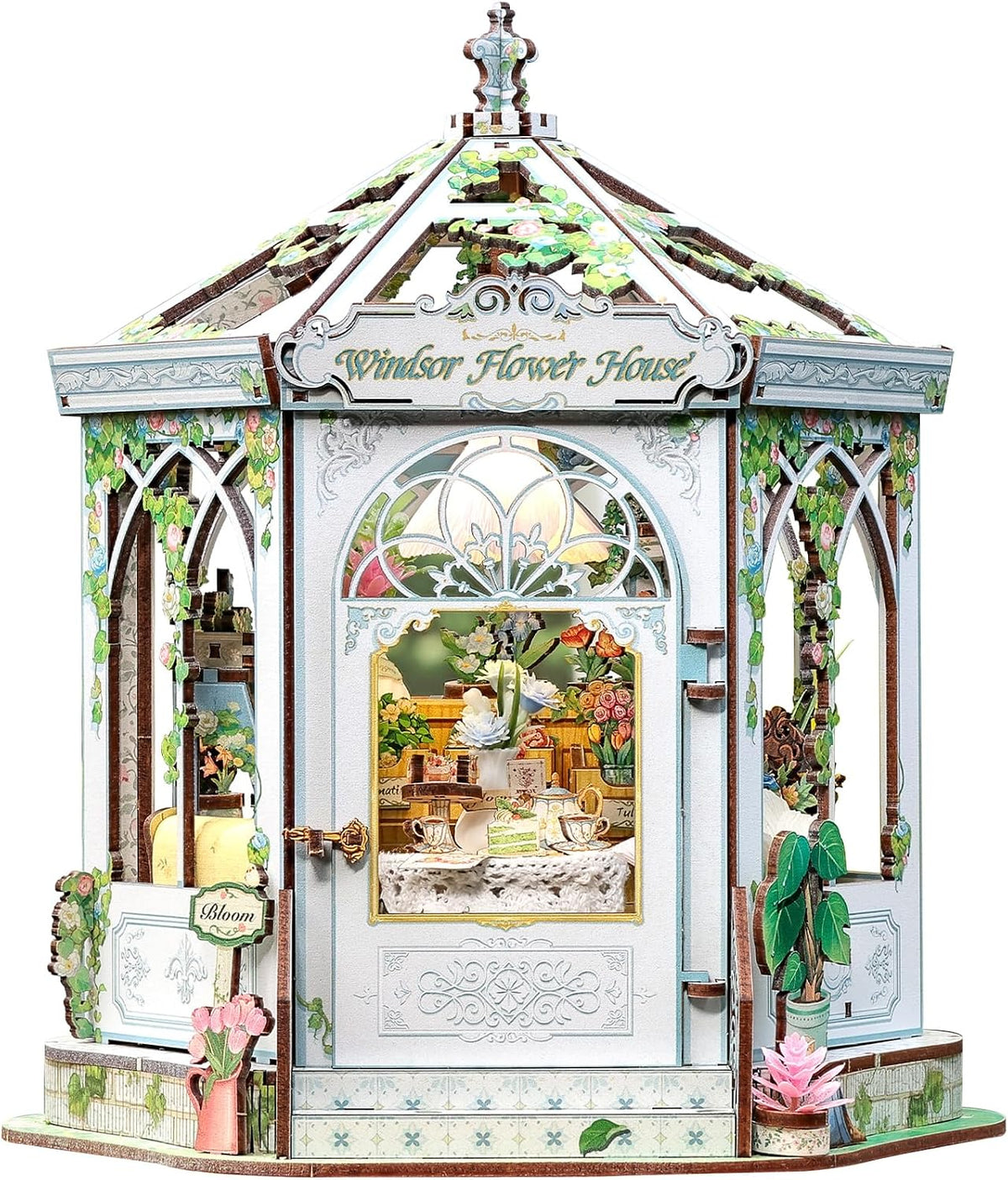 CUTEBEE Kit de casa en miniatura para adultos, rincón de libro de casa de
