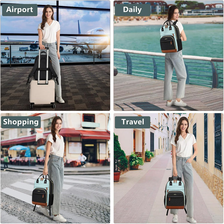 Mochila para laptop para mujer, mochila de trabajo de 15.6 pulgadas...