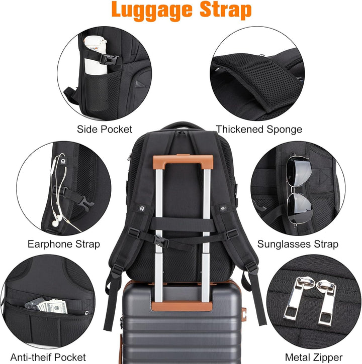 Velaybor Mochila de almuerzo aislada para laptop de 17 pulgadas, mo...