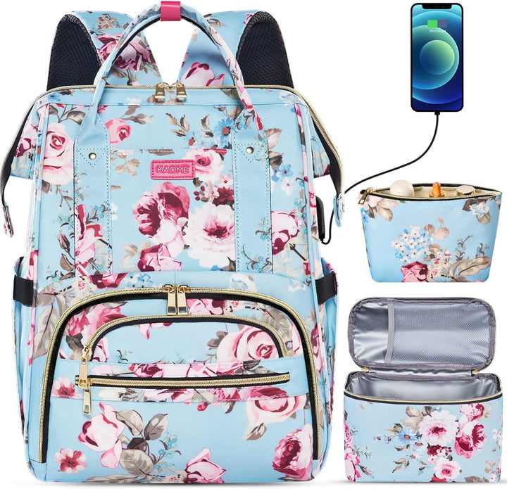 Kaome Mochila de Almuerzo para Laptop de 15.6 Pulgadas para Mujeres...
