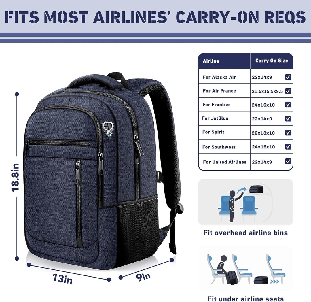 Bxiuna Mochila de viaje, mochila para laptop de negocios de 40 L co...