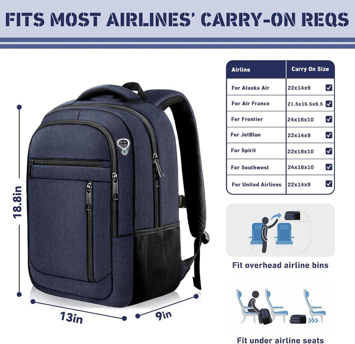 Bxiuna Mochila de viaje, mochila para laptop de negocios de 40 L co...