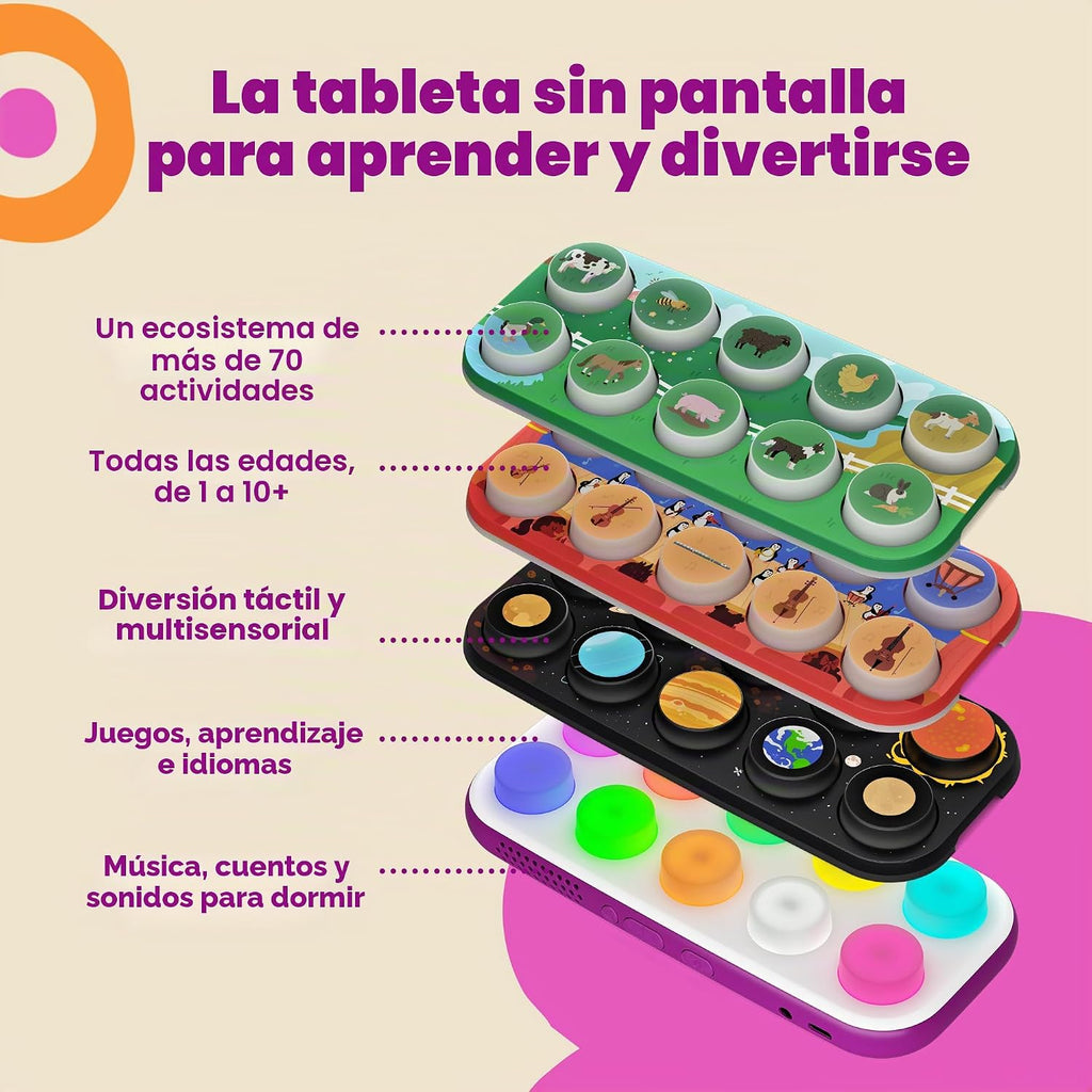 Boppo Paquete de tableta de aprendizaje sin pantalla y 3 paquetes de