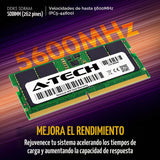 A-Tech 16GB DDR5 5600MHz PC5-44800 CL46 SODIMM 1.1V Módulo de actua...