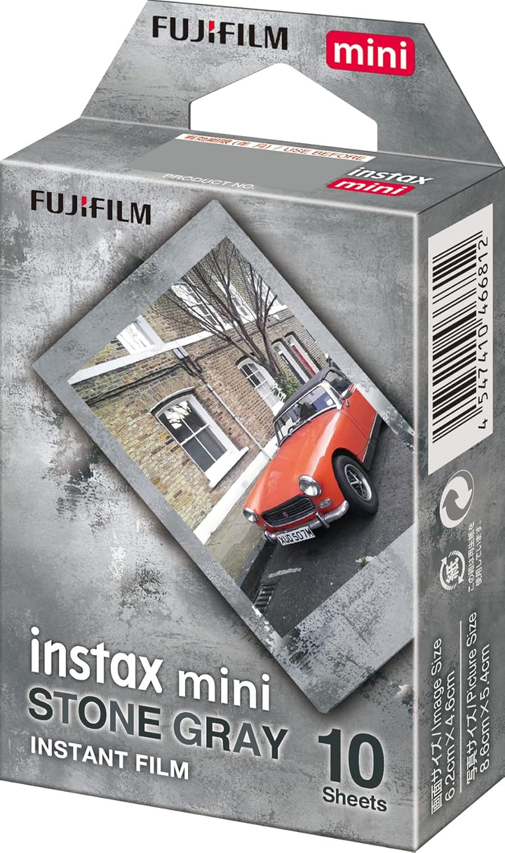 Fujifilm instax Mini Stone Gray película con 10 fotos