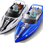 BEZGAR 2 paquetes de 10 pulgadas 15 KPH Fast RC Shark Barcos para niños