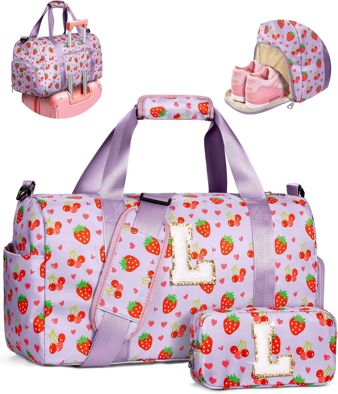 Elilier Regalos para niñas, bolsa de lona inicial para niños, linda...