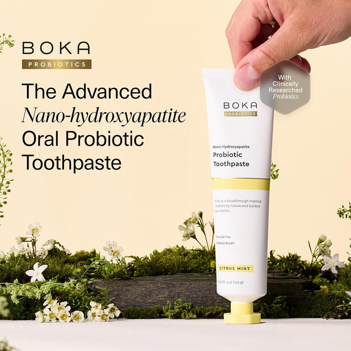 Boka Pasta de dientes sin flúor, pasta de dientes nano hidroxiapati...