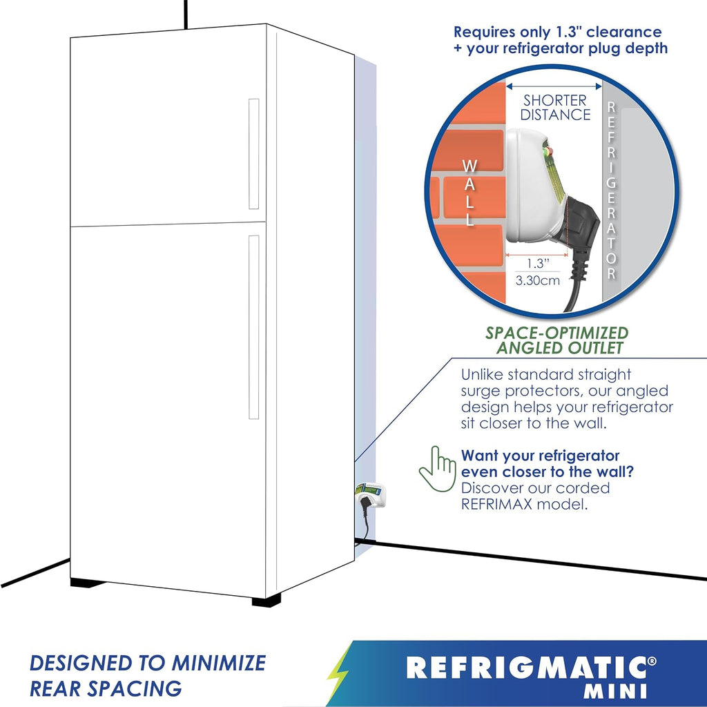 Refrigmatic Protector de voltaje y sobretensiones 2 en 1 para