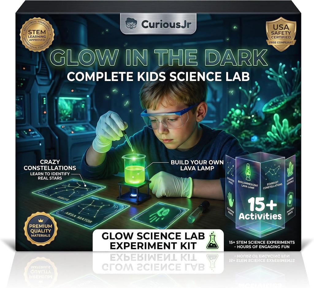 PW Kit de experimentos científicos que brillan en la oscuridad para niños
