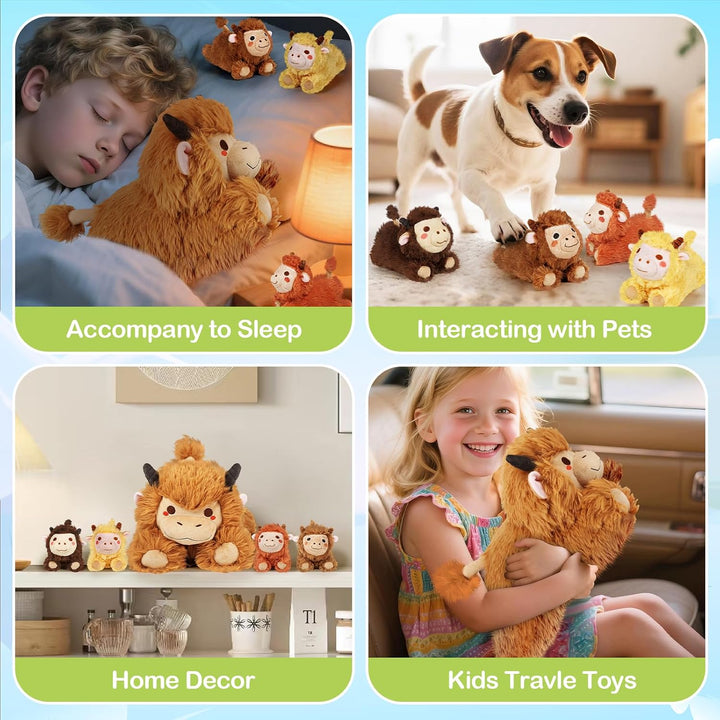 KMUYSL Highland Cow - Animal de peluche para niñas de 0 1 2 3 4 5 6...