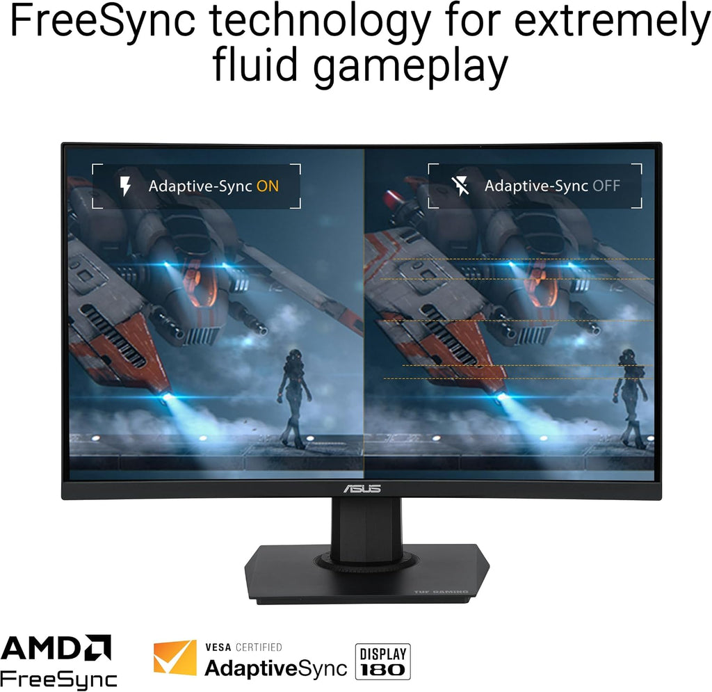 ASUS TUF Gaming 24\u201D (23.6 pulgadas visibles) Monitor curvo (VG...