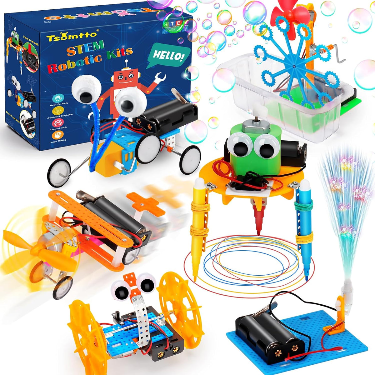 STEM Kits para Kids Robotics Kit Set, Boys Craft Educational STEM Toys Gifts