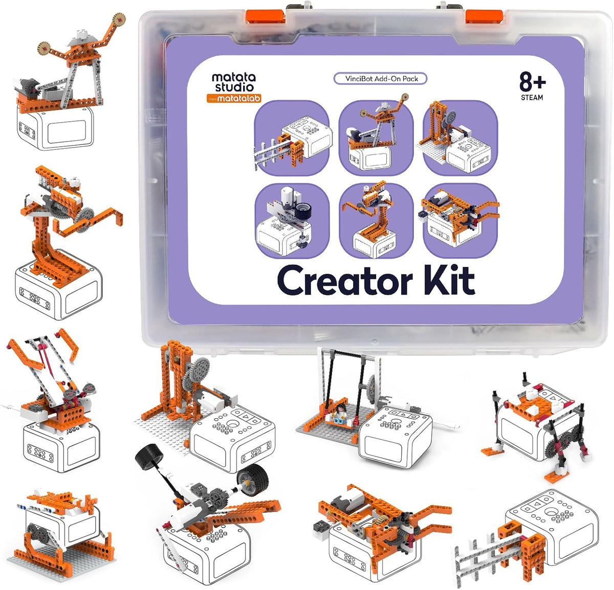 Creator Kit para VinciBot, 434+ Piezas Set de Construcción STEM Edades 8-12