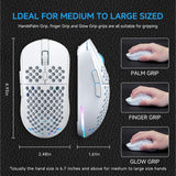 TMKB Falcon M1 - Ratón inalámbrico para juegos, sensor óptico de 24...
