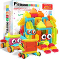 PicassoTiles Juego de 120 piezas de bloques de construcción