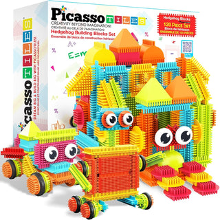 PicassoTiles Juego de 120 piezas de bloques de construcción entrela...