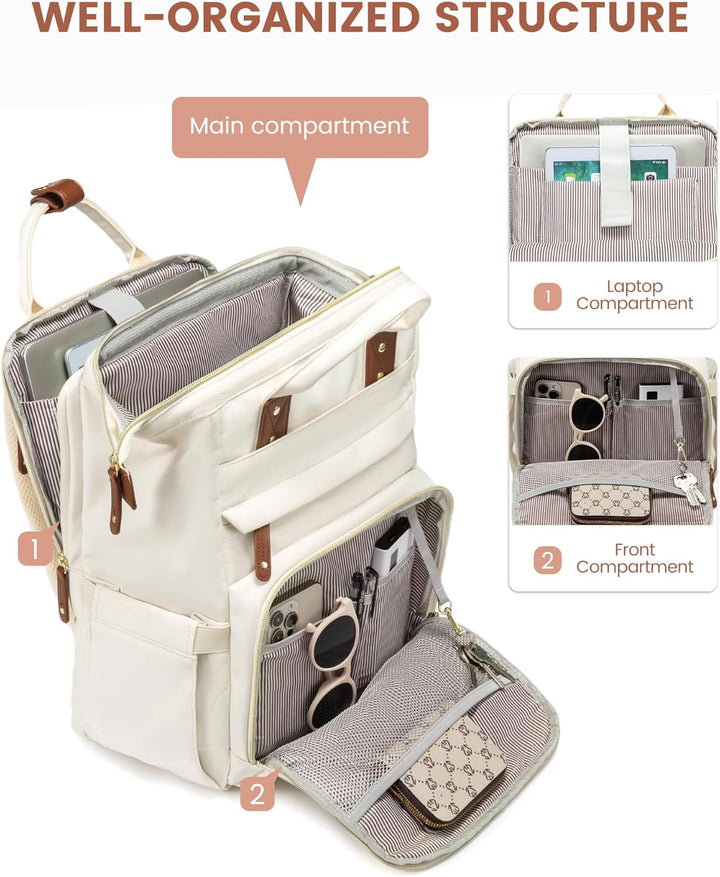 LOVEVOOK - Mochila para laptop de mujer, 17.3'' impermeable...