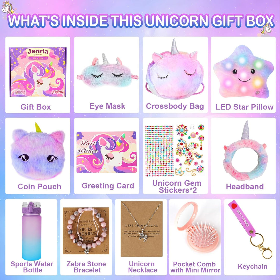 Jenria Regalo de unicornio para niñas, regalos de cumpleaños para n...