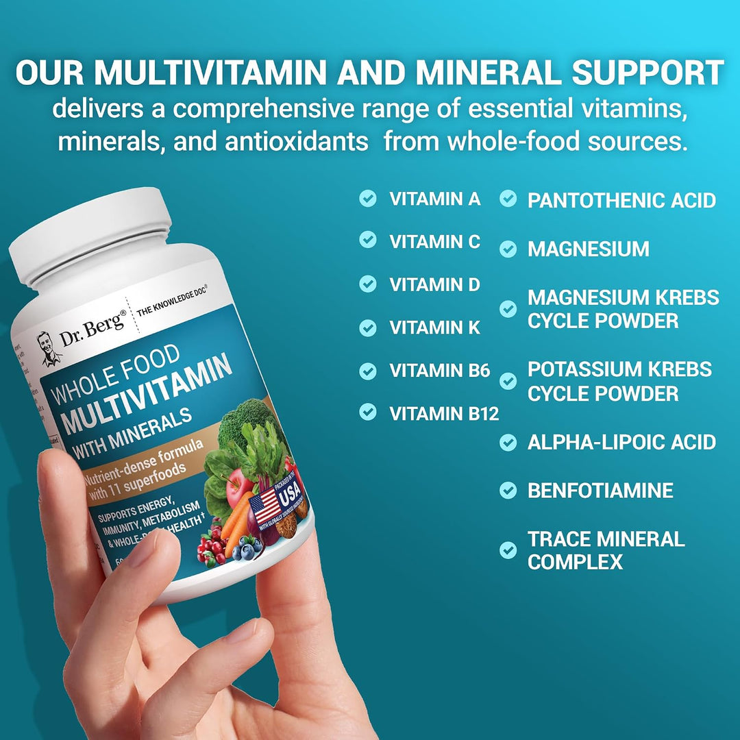 Dr. Berg Multivitamínico integral con minerales - Multivitamínico d...