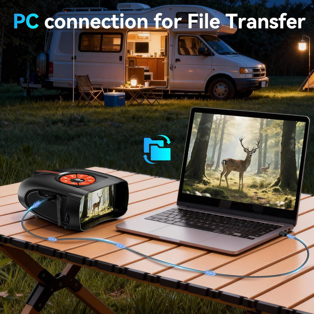 Gafas de visión nocturna 4K para adultos prismáticos de