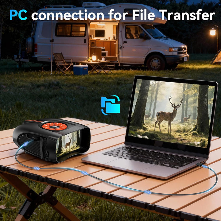 Gafas de visión nocturna 4K para adultos prismáticos de