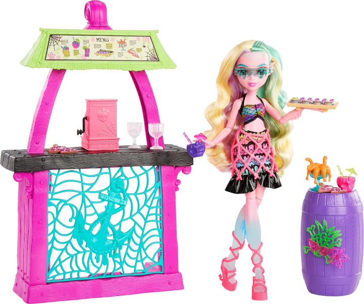 Monster High Muñeca y juego Lagoona Blue Scare-adise Island Snack S...