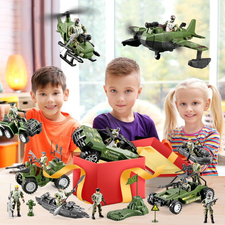 HOSPONY 58-en-1 Juguetes del Ejército para Niños de 4-7 6-8 8-12, C...