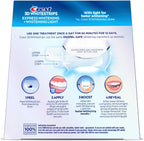 Crest 3D Whitestrips Express Blanqueamiento con luz, Whitestrips 3D White, 10 Unidades