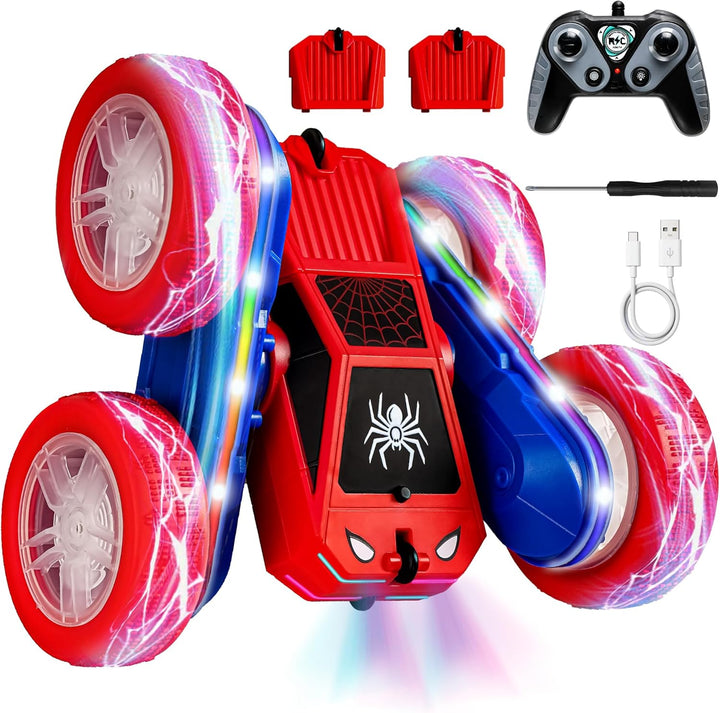 SANGQAOFU Spider - Coche de control remoto 4WD 360° Flips RC Stunt...