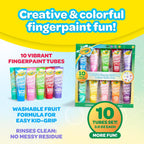 Crayola Juego de 10 piezas de pintura de dedos para bañera para niños, tubos de 3 onzas de pintura de jabón lavable, no tóxico, sin manchas, juguetes de baño para niños