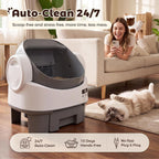 WARCAT Caja de arena para gatos autolimpiante automática Cerradura infantil