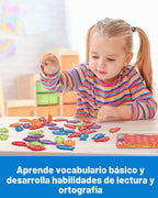 Coogam Juego de Pesca Magnética de Madera de Palabras de Vista