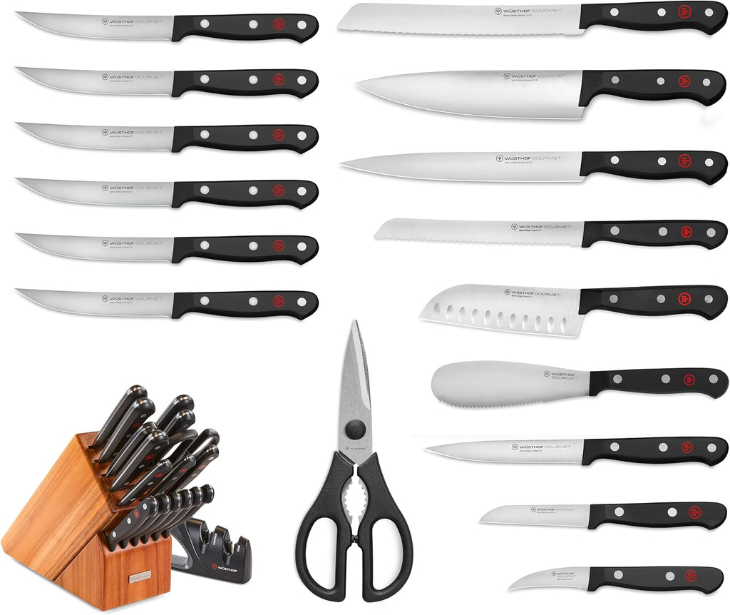 WÜSTHOF Gourmet - Juego de cuchillos especiales de 18 piezas