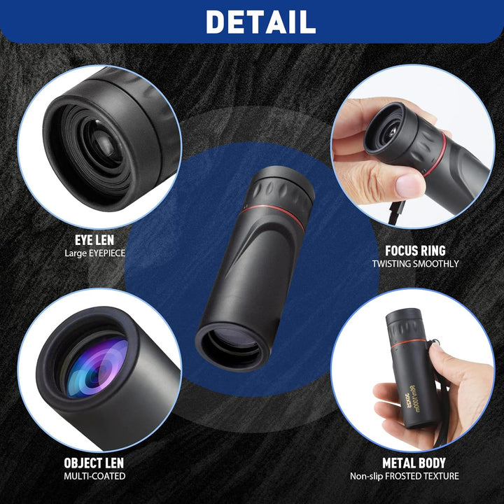 HDAJY Mini telescopio monocular monoculares HD de 30 x 25