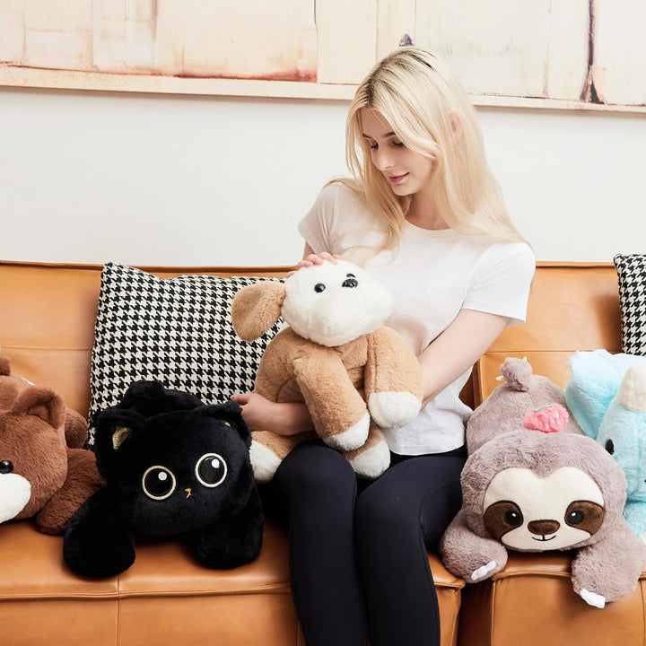 uoozii 50.8 cm | 1.8 kg Perro de peluche con peso color marrón clar...