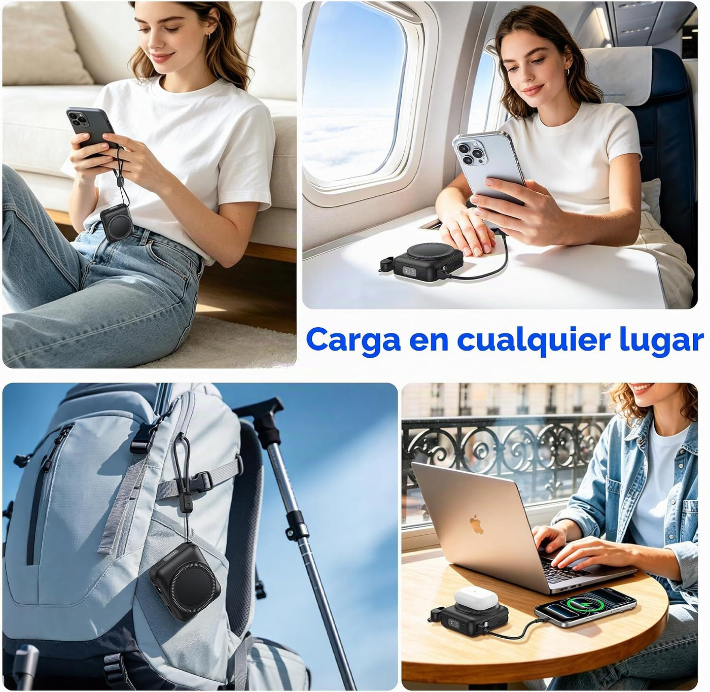 Cargador portátil de 20000 mAh de 22.5 W de carga rápida para iWatc...
